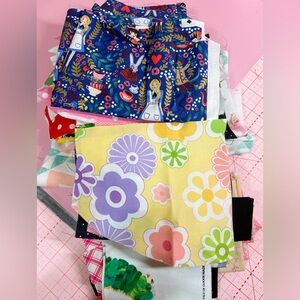 Lot of Designer Fabric Scraps for Quilting & Sewing Projects, Crafts Almost 2lbs